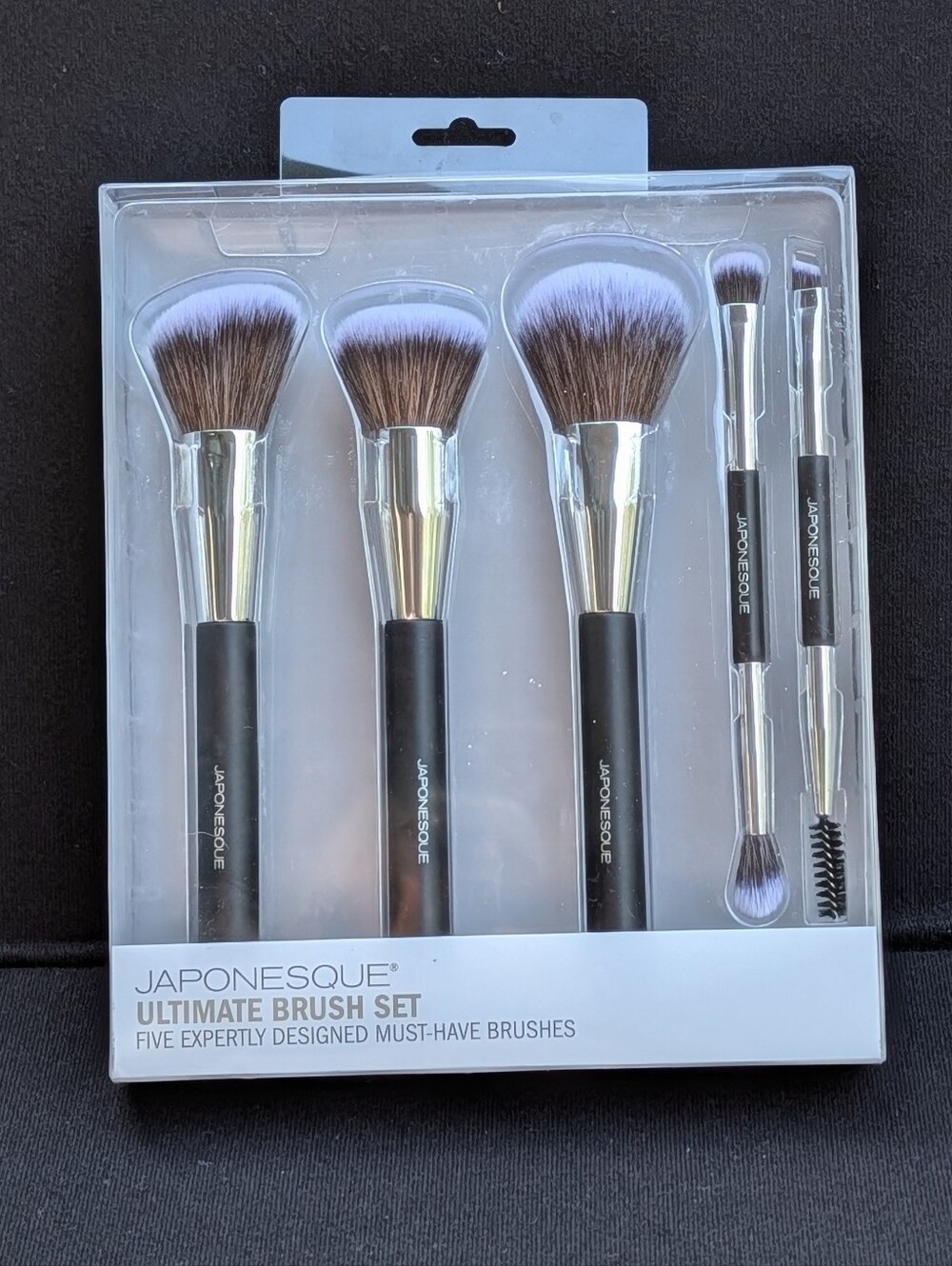 Japonesque Ultimate Brushes 5 Pc Makeup Kit Brushes NEW Beauty Cosmetic Tools